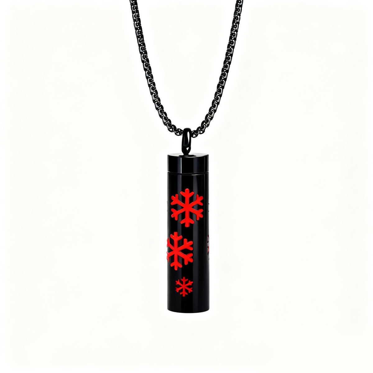 Cylindrical Heart-shaped Diffuser Pendant Necklace with Essential Oil, Stainless Steel Necklace for Men and Women, Titanium Steel Pendant