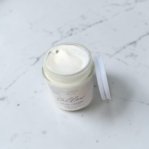 100% Grass Fed Tallow Curl Cream for Curly Hair (Promotes Repairing Damaged or Dry Hair)