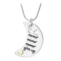 Never Never Never Give Up Sterling Necklace