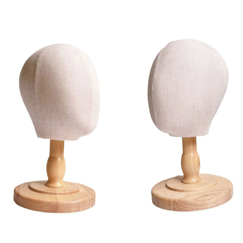 Wig Stand for Kids with Detachable Wood Stand Multipurpose Mannequin Head Hat Display Holder Dome Model Head for Household Salon