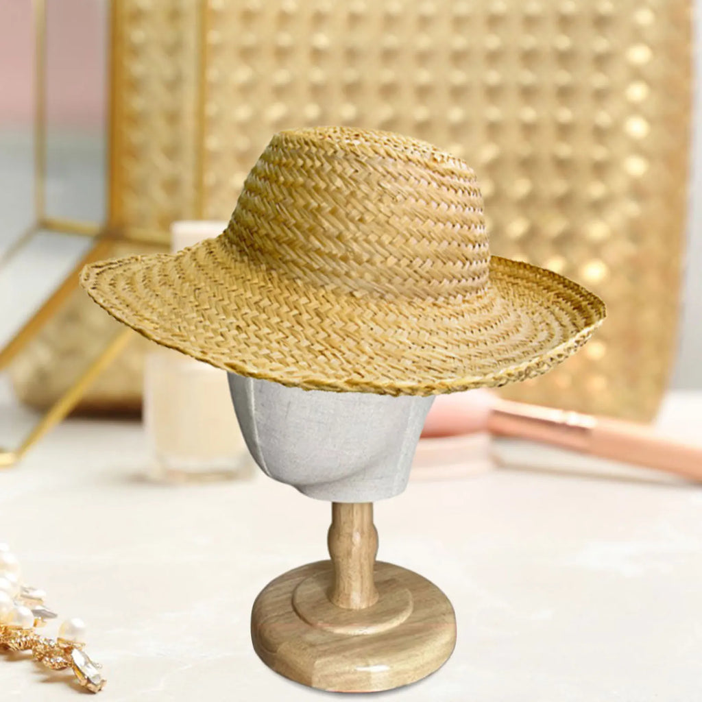 Wig Stand for Kids with Detachable Wood Stand Multipurpose Mannequin Head Hat Display Holder Dome Model Head for Household Salon