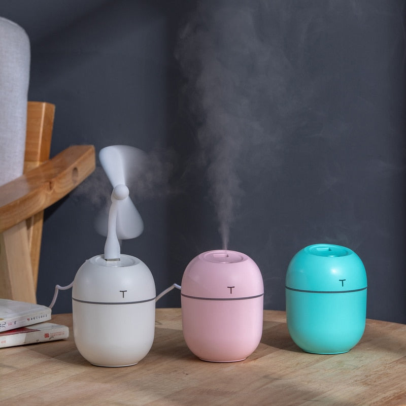 Mini Air Humidifier 200ML Aroma Essential Oil Diffuser for Home Car USB Fogger Mist Maker with LED Night Lamp