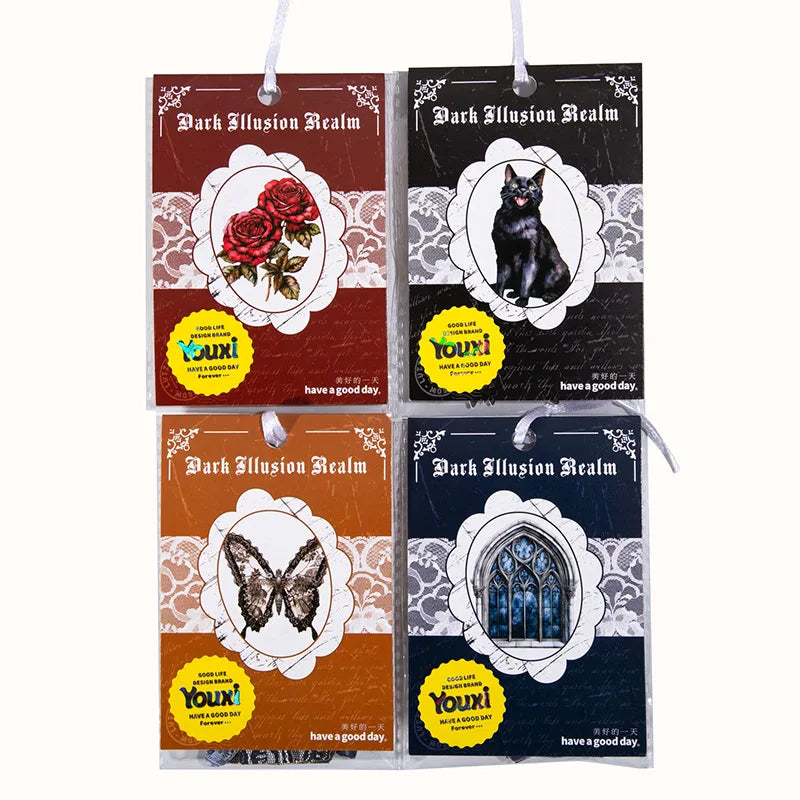20 Sheets Per Pack Gothic Theme Hard Card Sticker Pack Dark Fantasy Series Alien Material