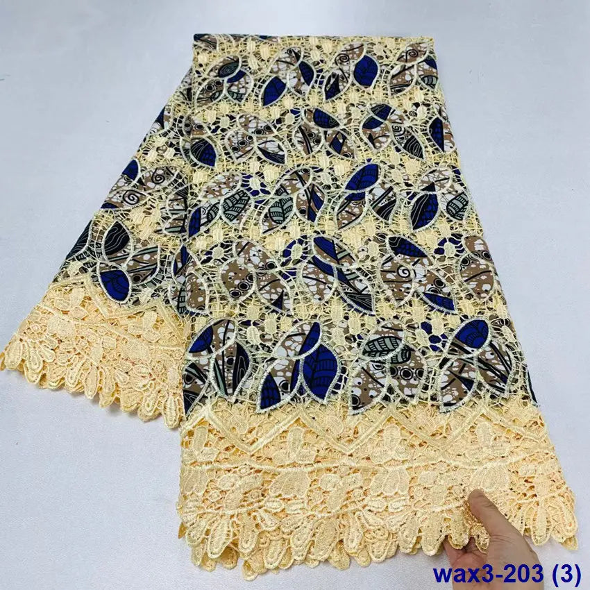 Water Cord Wax Embroidery Lace Fabric Embroidery Wax