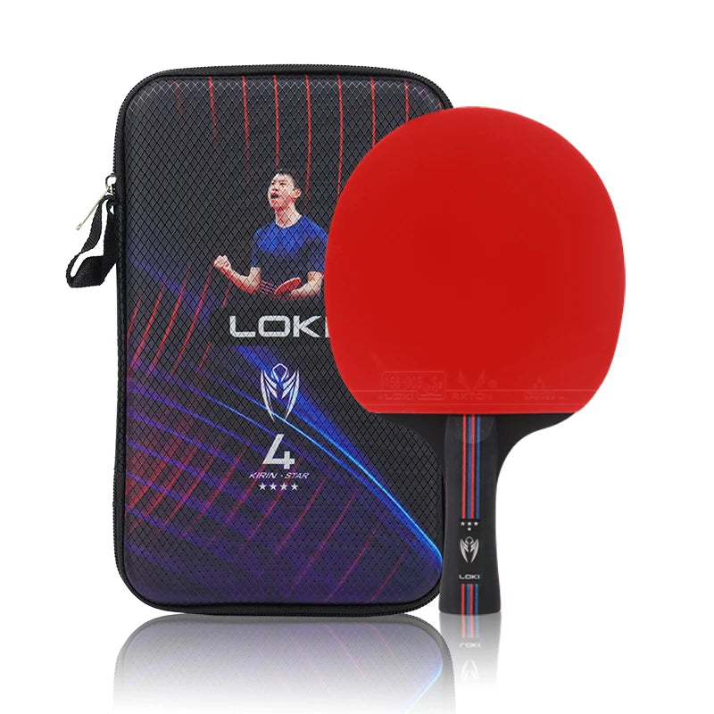 LOKI K4 Professional Training Ping Pong Bat Paddle 6.6mm Thickness 7 Ply Table Tennis Racket with logo Printing for Sale
