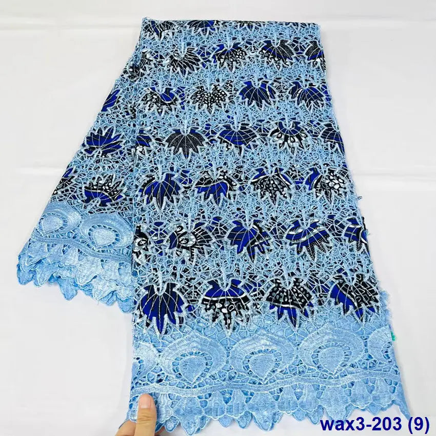 Water Cord Wax Embroidery Lace Fabric Embroidery Wax