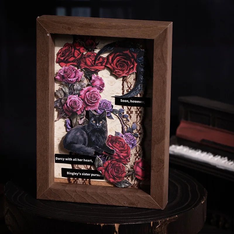 20 Sheets Per Pack Gothic Theme Hard Card Sticker Pack Dark Fantasy Series Alien Material