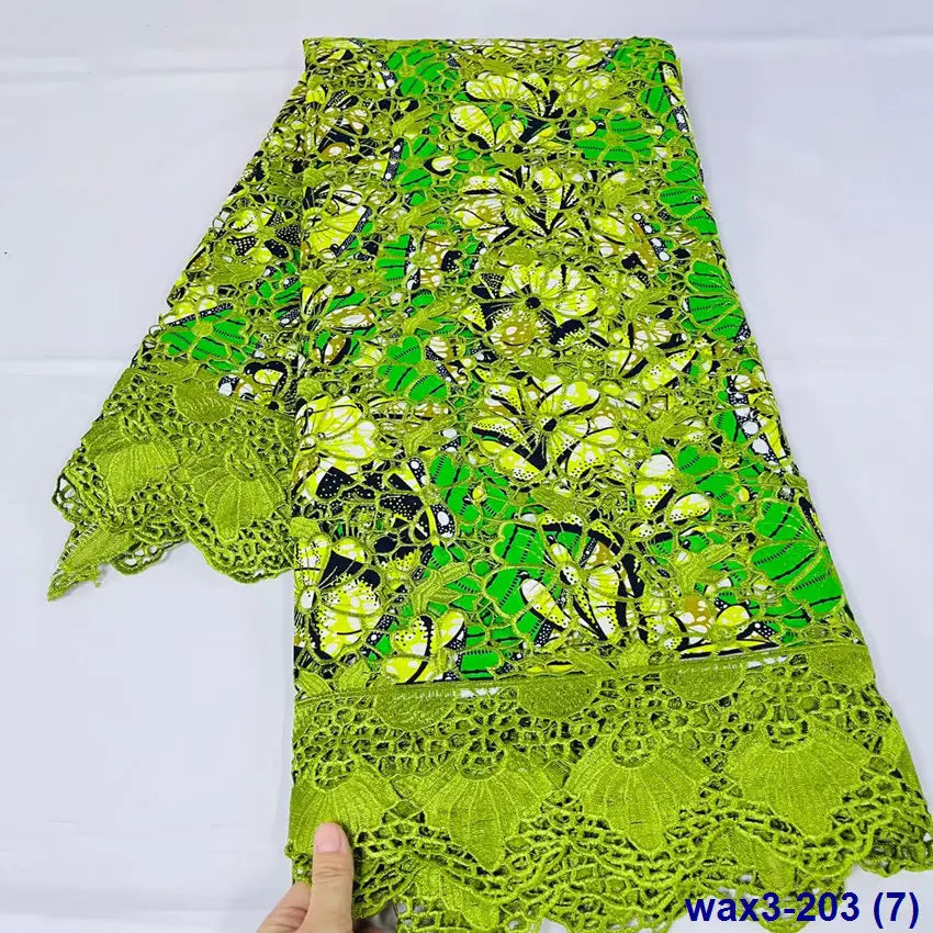 Water Cord Wax Embroidery Lace Fabric Embroidery Wax