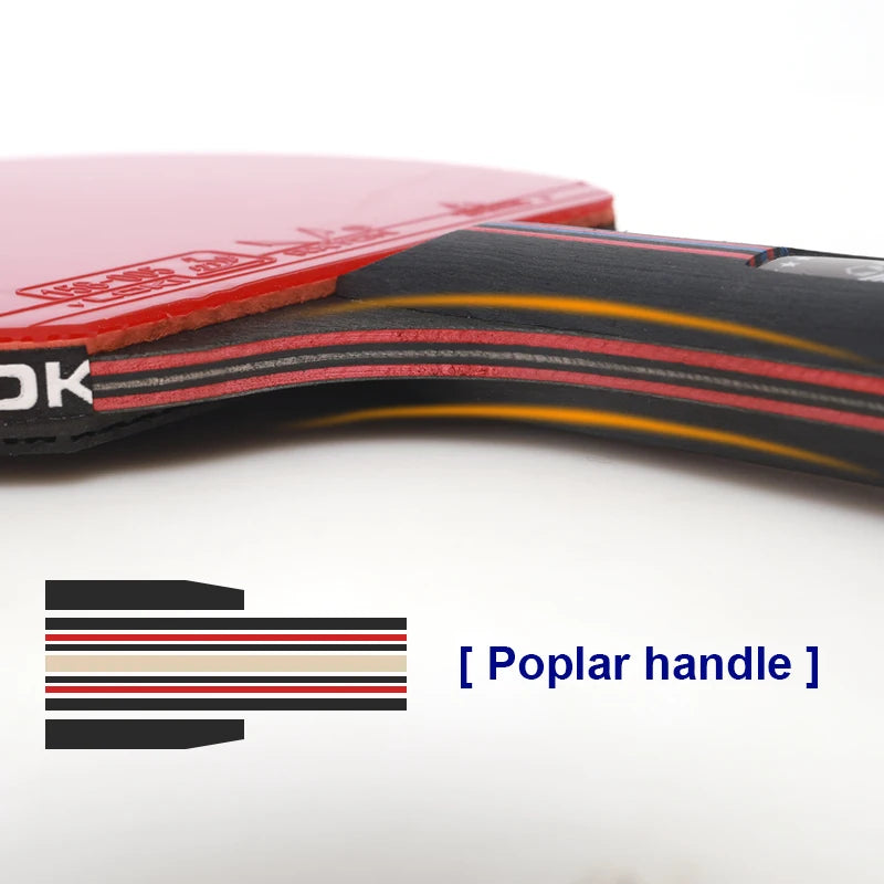 LOKI K4 Professional Training Ping Pong Bat Paddle 6.6mm Thickness 7 Ply Table Tennis Racket with logo Printing for Sale