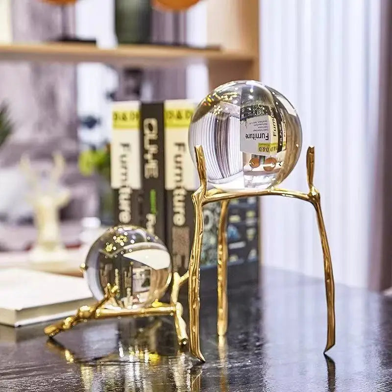14X26  17X15CM Fortune Crystal Ball Decorations for Living Room TV Cabinet Wine Cabinet Office-Perfect Housewarming Birthday