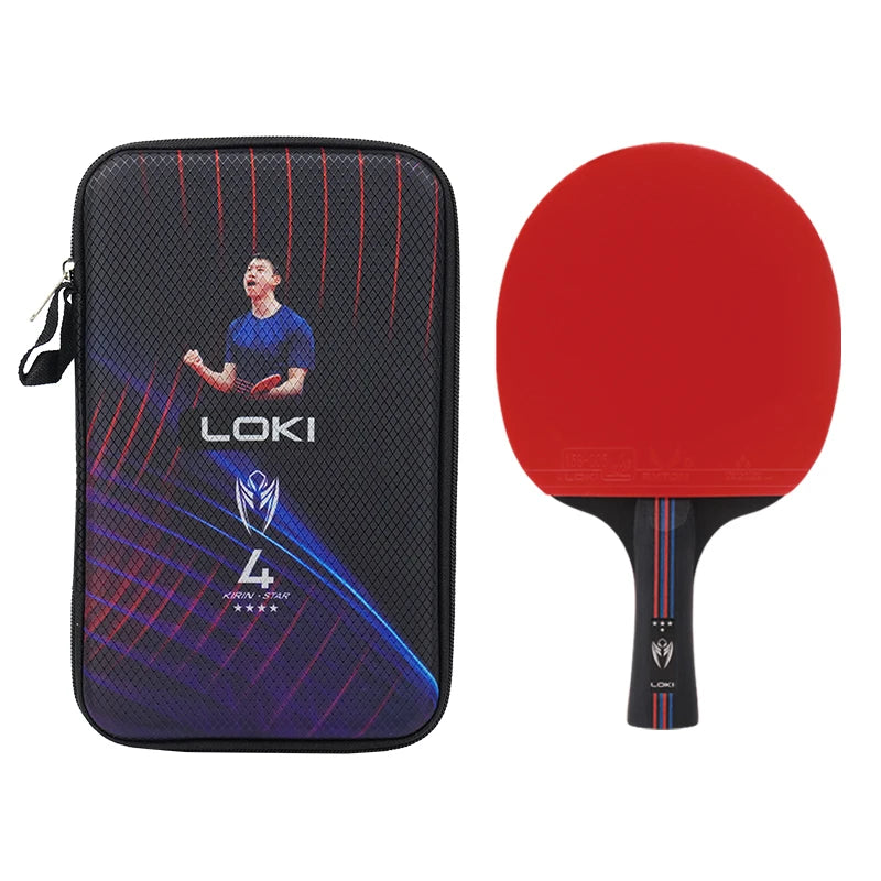 LOKI K4 Professional Training Ping Pong Bat Paddle 6.6mm Thickness 7 Ply Table Tennis Racket with logo Printing for Sale