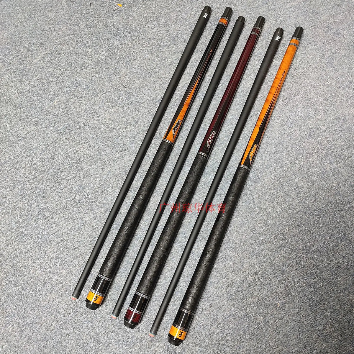 American Black Cocobolo Butt Snooker & Billiard Cues Stainless Steel Joint with Big Devil 8 Head for Eight-Nine Balls
