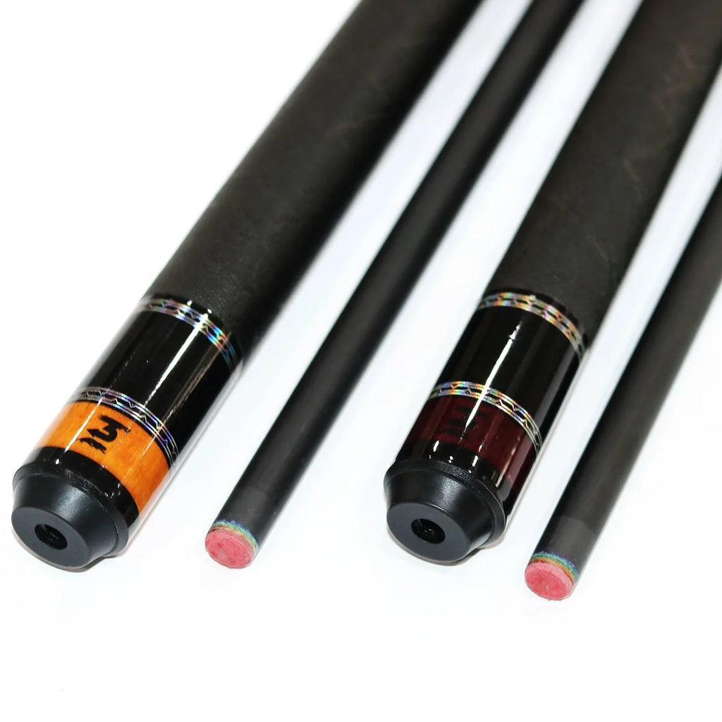 American Black Cocobolo Butt Snooker & Billiard Cues Stainless Steel Joint with Big Devil 8 Head for Eight-Nine Balls