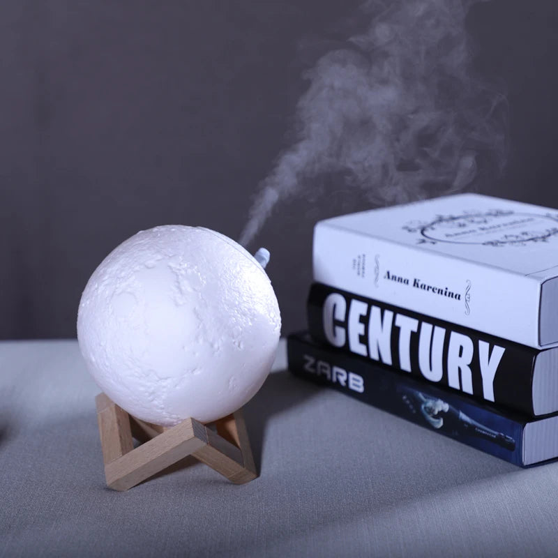 Aroma Diffuser Ultrasonic Essential Oil  880ml Air USB Humidifier Full Moon Lamp Night Light  Night Cool Mist Purifier For  Offi