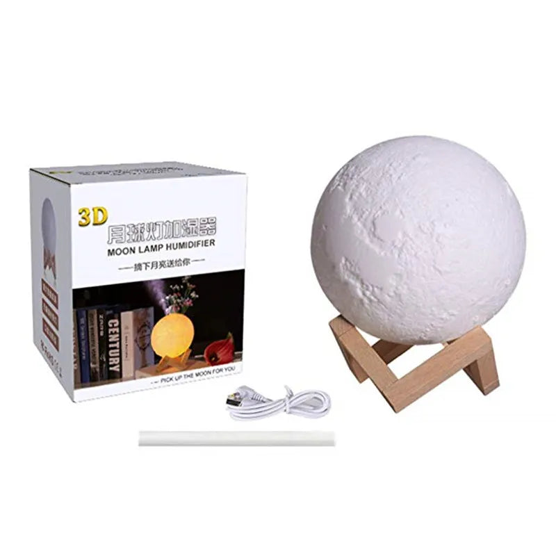 Aroma Diffuser Ultrasonic Essential Oil  880ml Air USB Humidifier Full Moon Lamp Night Light  Night Cool Mist Purifier For  Offi