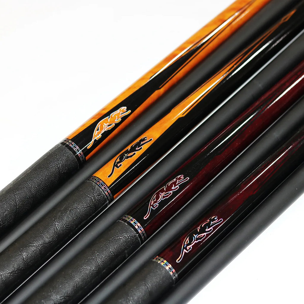 American Black Cocobolo Butt Snooker & Billiard Cues Stainless Steel Joint with Big Devil 8 Head for Eight-Nine Balls