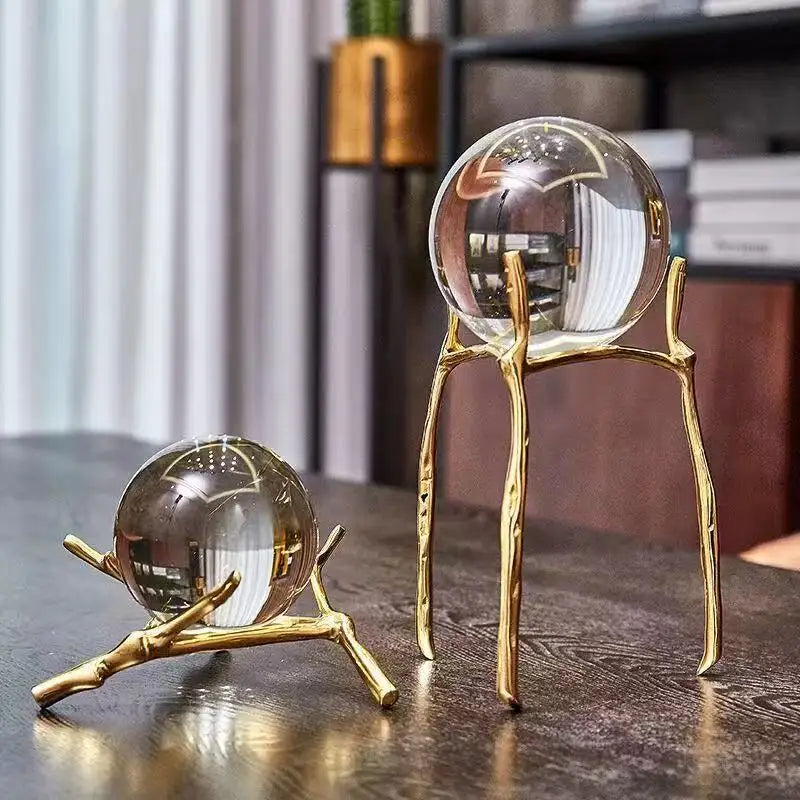 14X26  17X15CM Fortune Crystal Ball Decorations for Living Room TV Cabinet Wine Cabinet Office-Perfect Housewarming Birthday