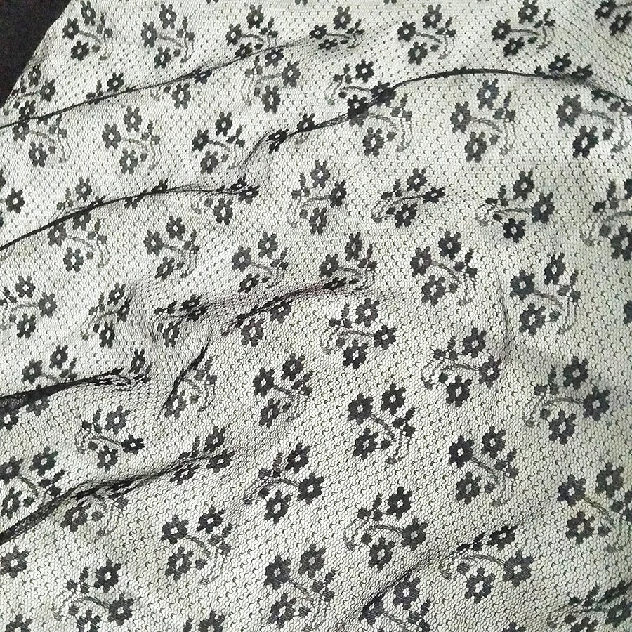 French Flowers African Lace Fabric Nigeria White Veil Tulle Mesh Fabrics For Sewing Woman Clothing Dress Needlework Sheer Fabric