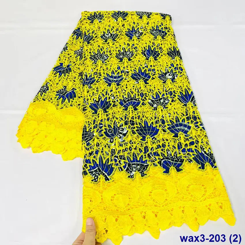 Water Cord Wax Embroidery Lace Fabric Embroidery Wax