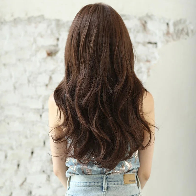 Wholesale 60cm Long Curly Brown Lolita Wig New Beautiful Fashion Synthetic Anime Halloween Party Cosplay Wig for Women