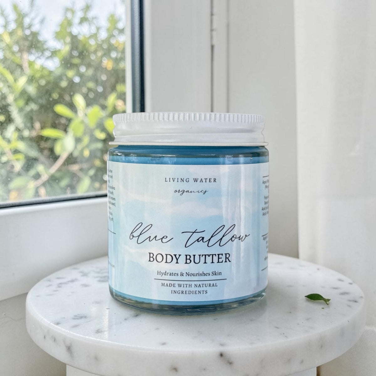 Blue Tallow Body Butter with Organic Blue Spirulina and Grass Fed Tallow
