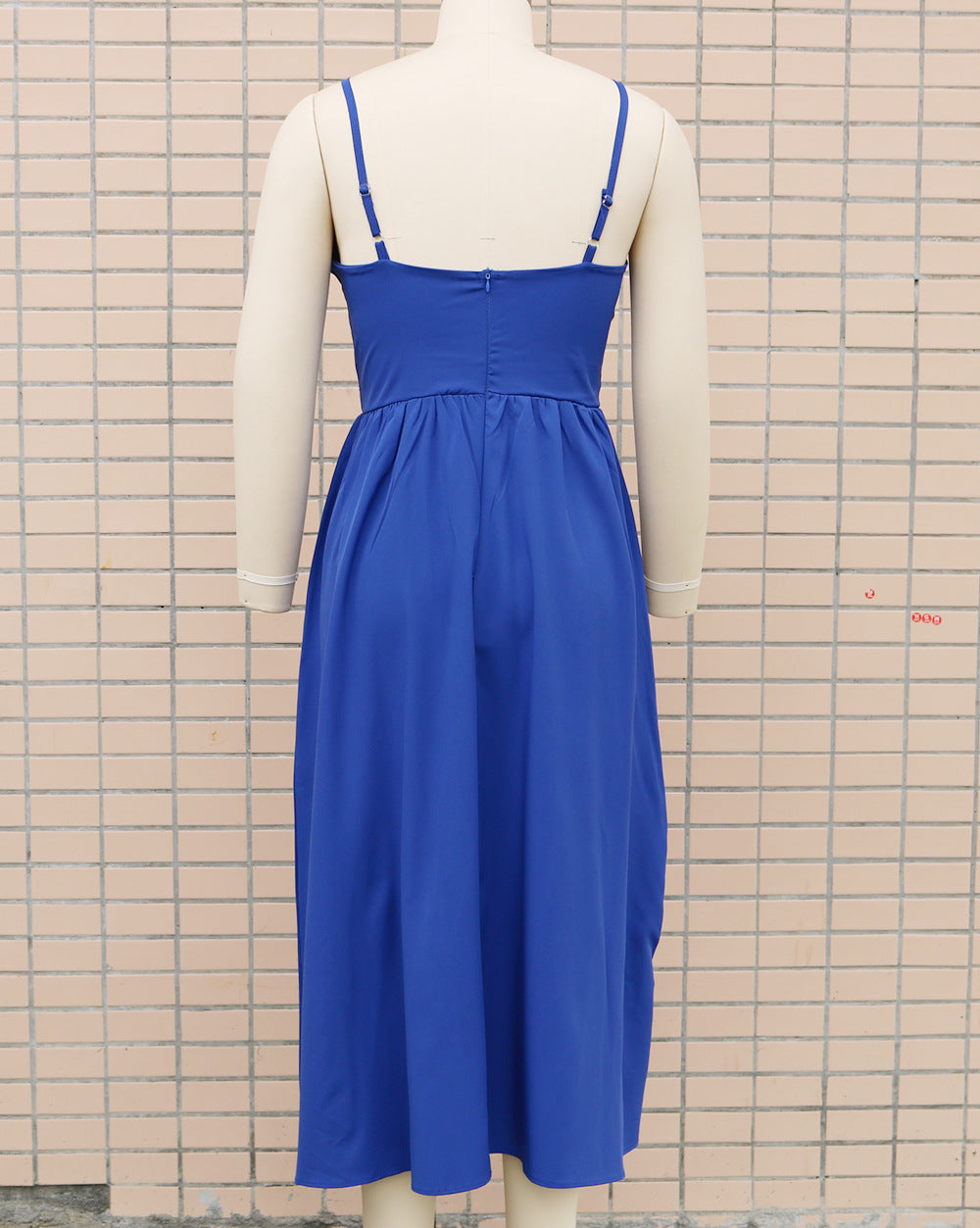 Europe and the United States cross-border foreign trade new women's Amazon suspenders V-neck large pendulum dress slim-fit backless mid-length dress