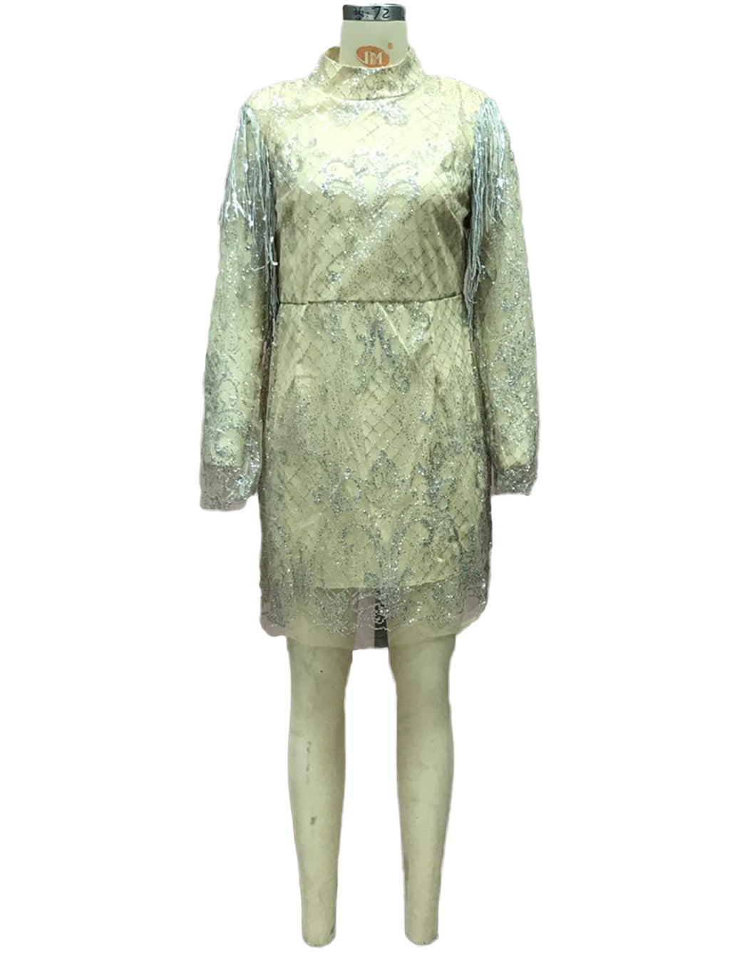 2025 New Summer Cross-Border Amazon European and American Clothing Dress with Gold Backless Transparent Cut Out Sexy Miniskirt