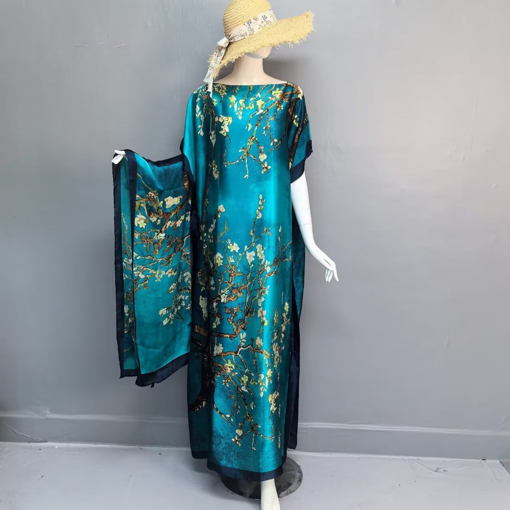 Source Manufacturer Hot-Selling Summer Long Dress African Robe 2024 Spring/Summer Sun Protection Shawl Plus-Size Two-Piece Set