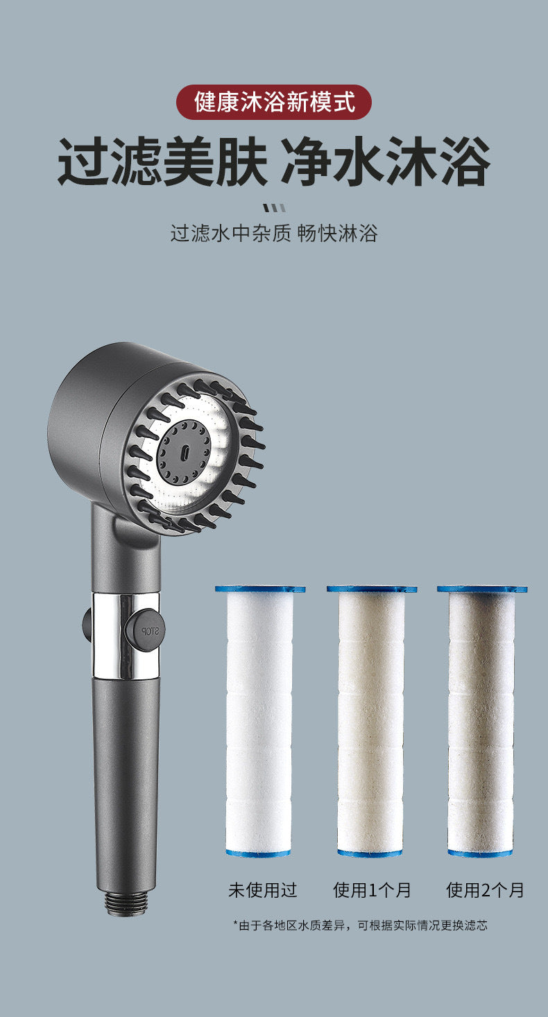Spray Hair Dryer strong supercharged shower nozzle manufacturers supply internet celebrity handheld shower head gun gray massage