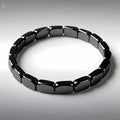 Cross-Border European and American Fashion Hot-Selling Hematite Black Gallstone Elastic Square Beaded Unisex Bracelet Jewelry Wholesale