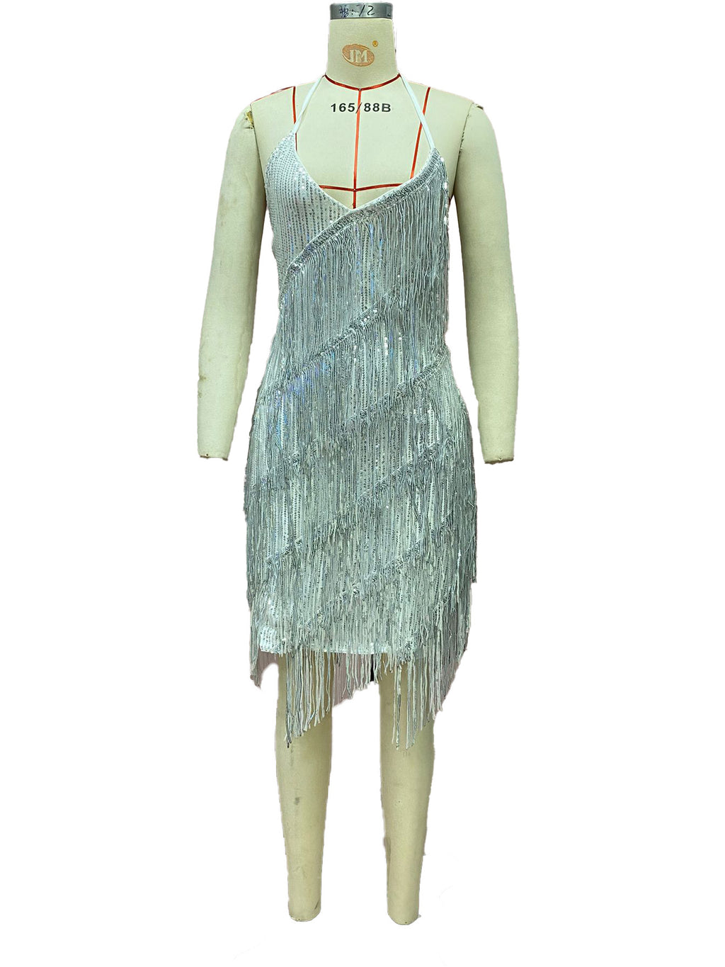 2025 Cross-Border European and American Independent Station New Direct Selling Halter Tassel Backless Hip-Covering A-Line High-Waisted Short Skirt Dress