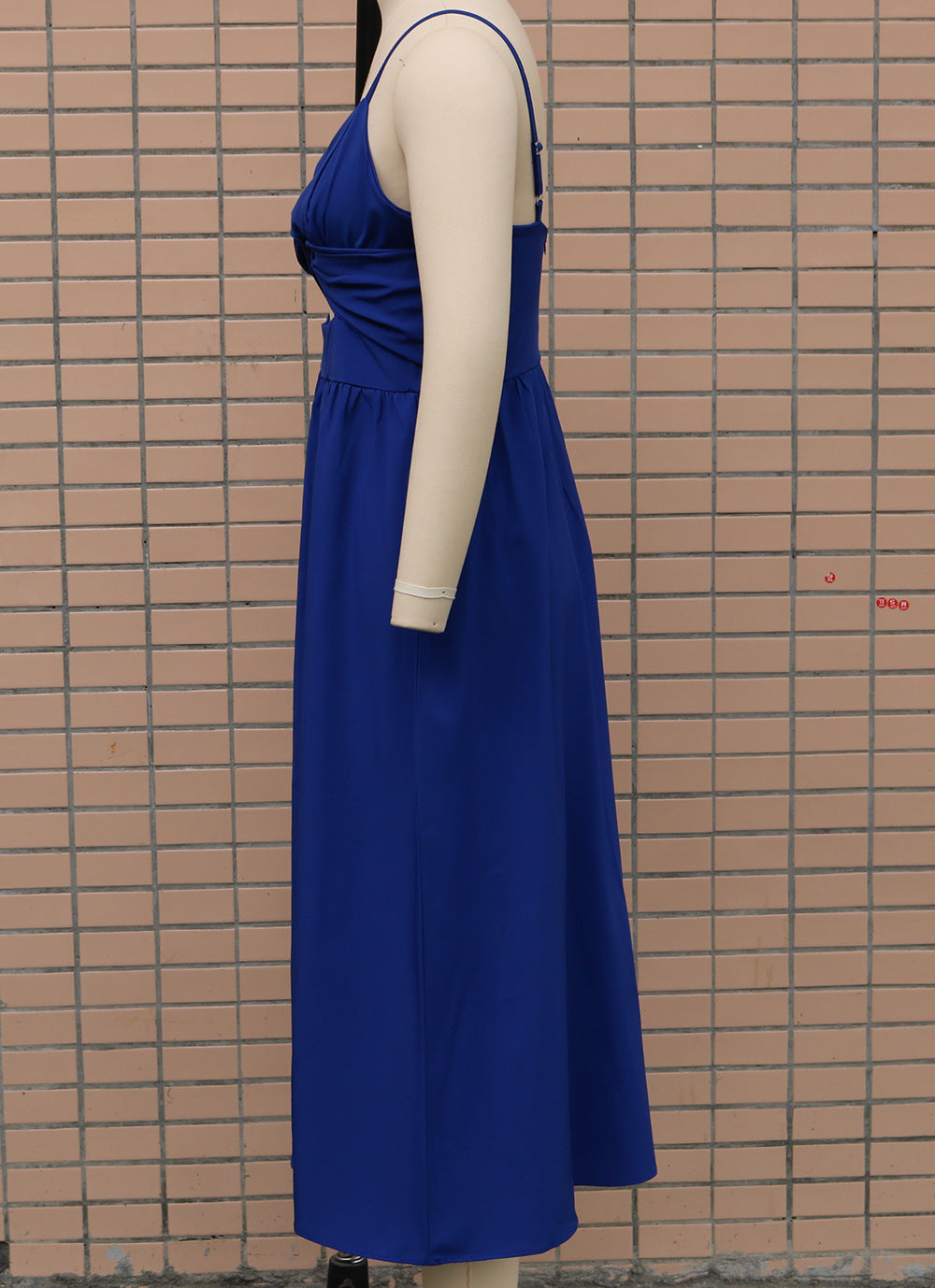 Europe and the United States cross-border foreign trade new women's Amazon suspenders V-neck large pendulum dress slim-fit backless mid-length dress