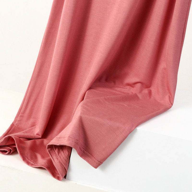 Plus Size Spring and Summer All-match Slim-fit Long Inner Nightgown Sling Modal Cotton Women's Solid Color Base dress