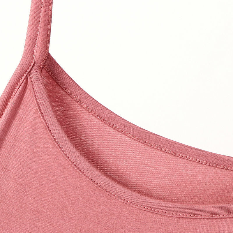 Plus Size Spring and Summer All-match Slim-fit Long Inner Nightgown Sling Modal Cotton Women's Solid Color Base dress