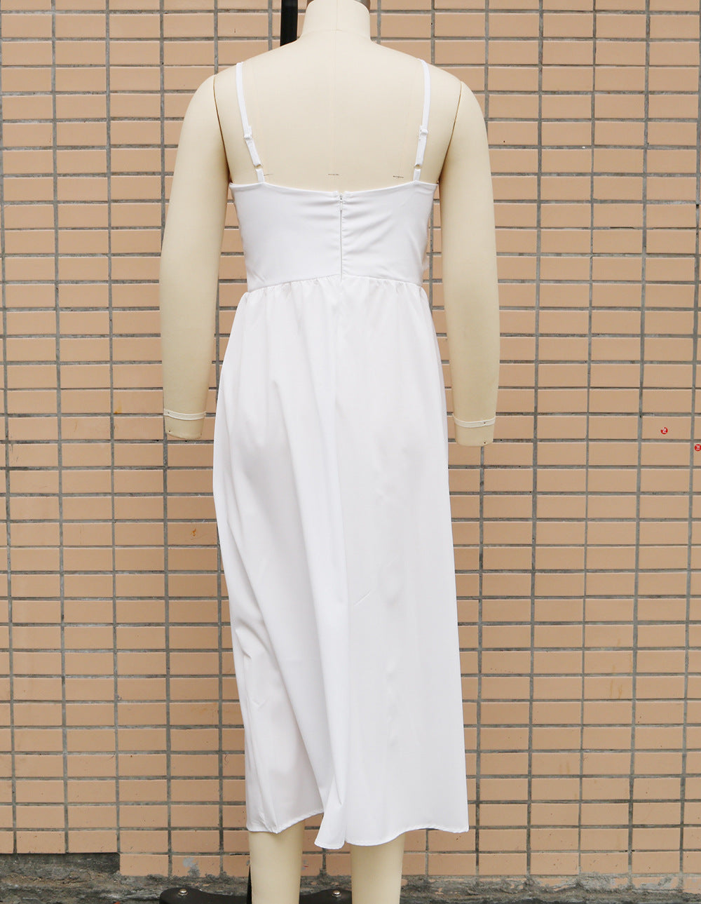 Europe and the United States cross-border foreign trade new women's Amazon suspenders V-neck large pendulum dress slim-fit backless mid-length dress