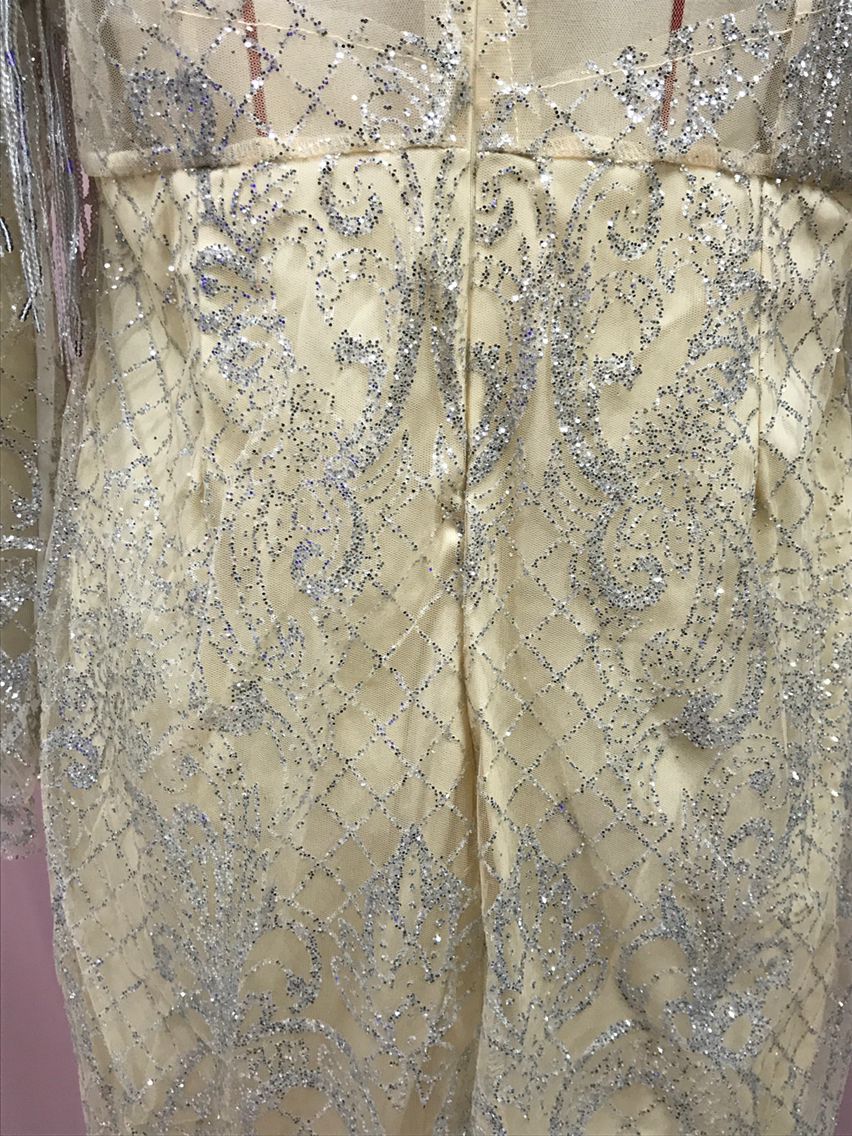 2025 New Summer Cross-Border Amazon European and American Clothing Dress with Gold Backless Transparent Cut Out Sexy Miniskirt
