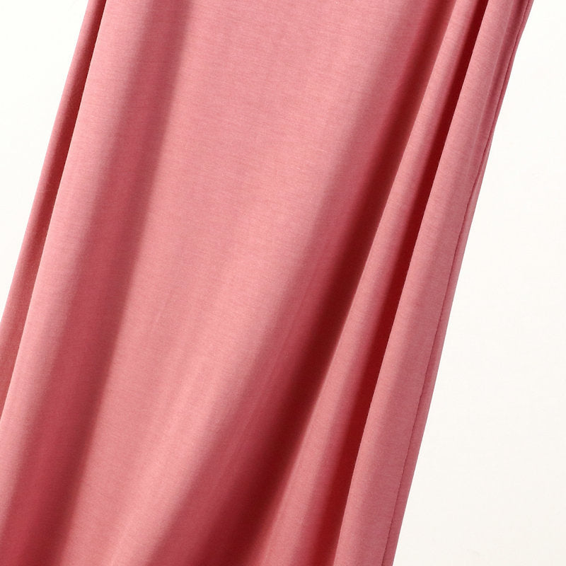 Plus Size Spring and Summer All-match Slim-fit Long Inner Nightgown Sling Modal Cotton Women's Solid Color Base dress