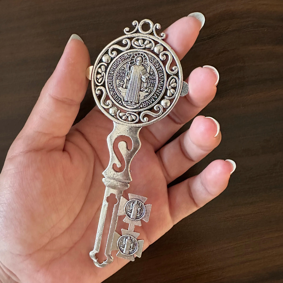 Double Pack Saint Benedict Key Blessing For Protection - Home and Door hanger - Wall Hanger Catholic Gifts - Llave de San Benito