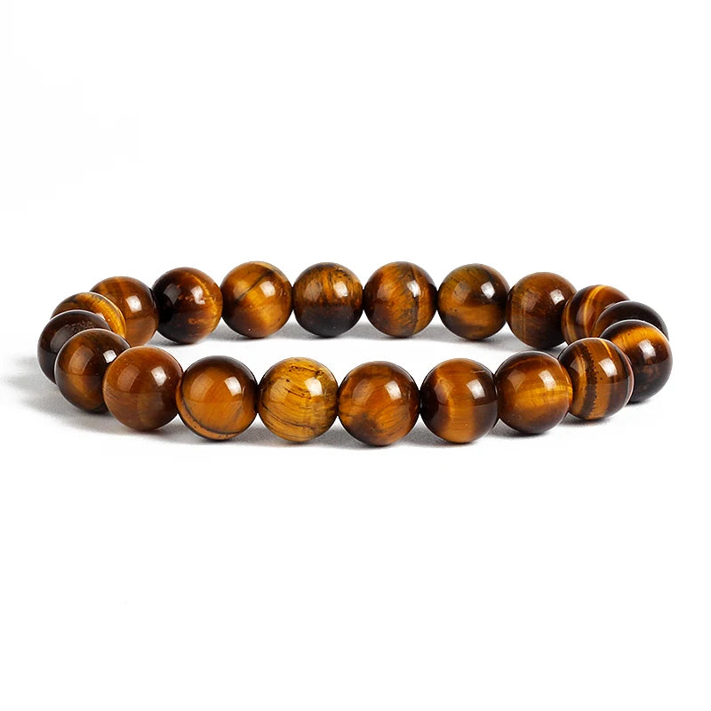 4-14mm Yellow Tiger Eye Stone Beads Stretch Bracelet for Men Women Reiki Natural Stone Jewelry Vitality & Wealth Charm Bracelets