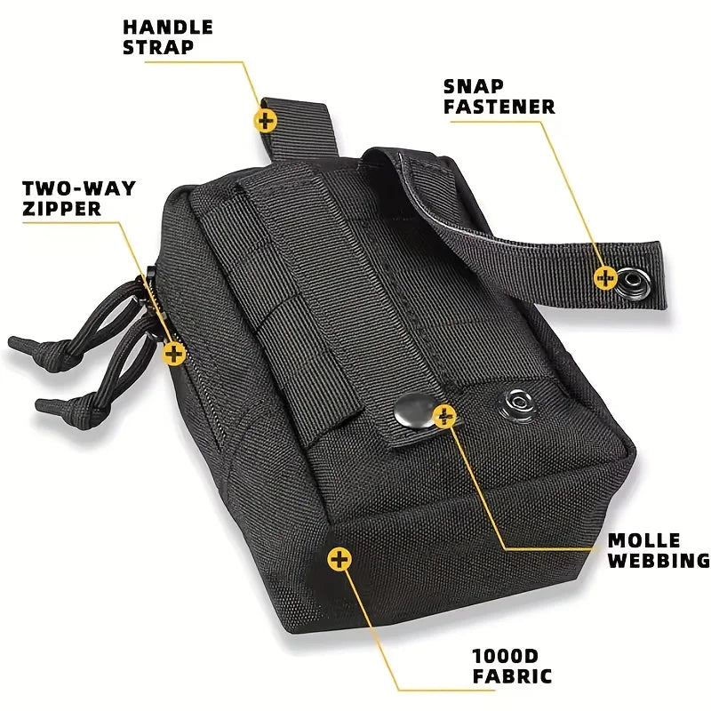 Molle Bag Tactical Attachment Package Outdoor Pouch Utility Molle Waist Bag EDC Tools Storage Pouch Multi-function Hanging Packs