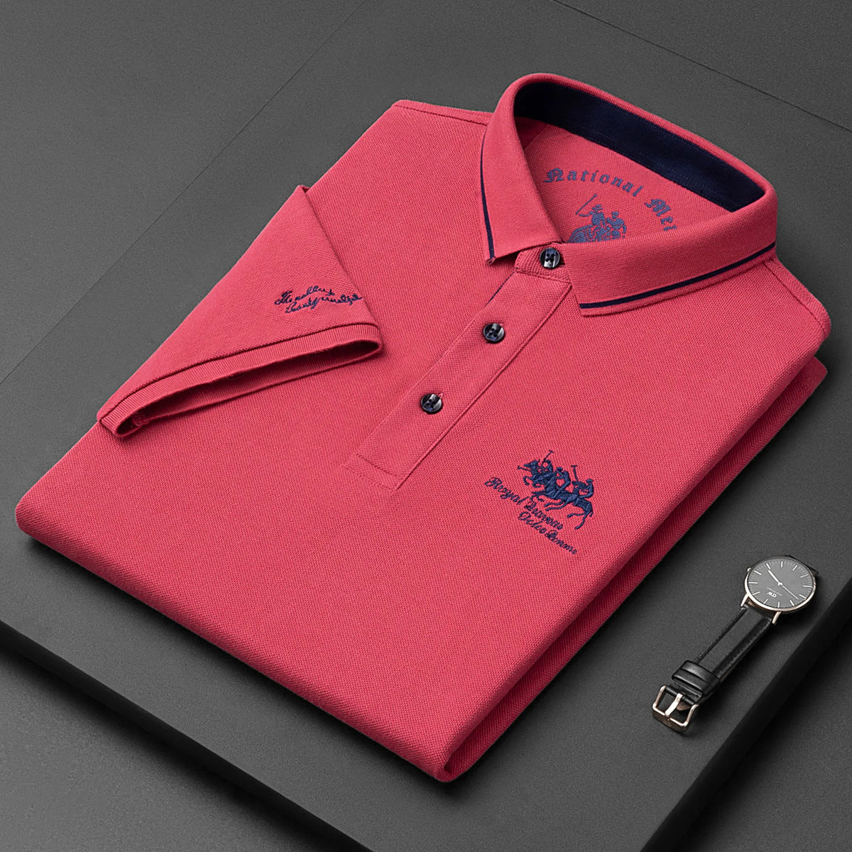 Brand embroidered cotton polo shirt men's high-end luxury top 2022 summer casual Lapel short sleeve T-shirt Korean fashion men's