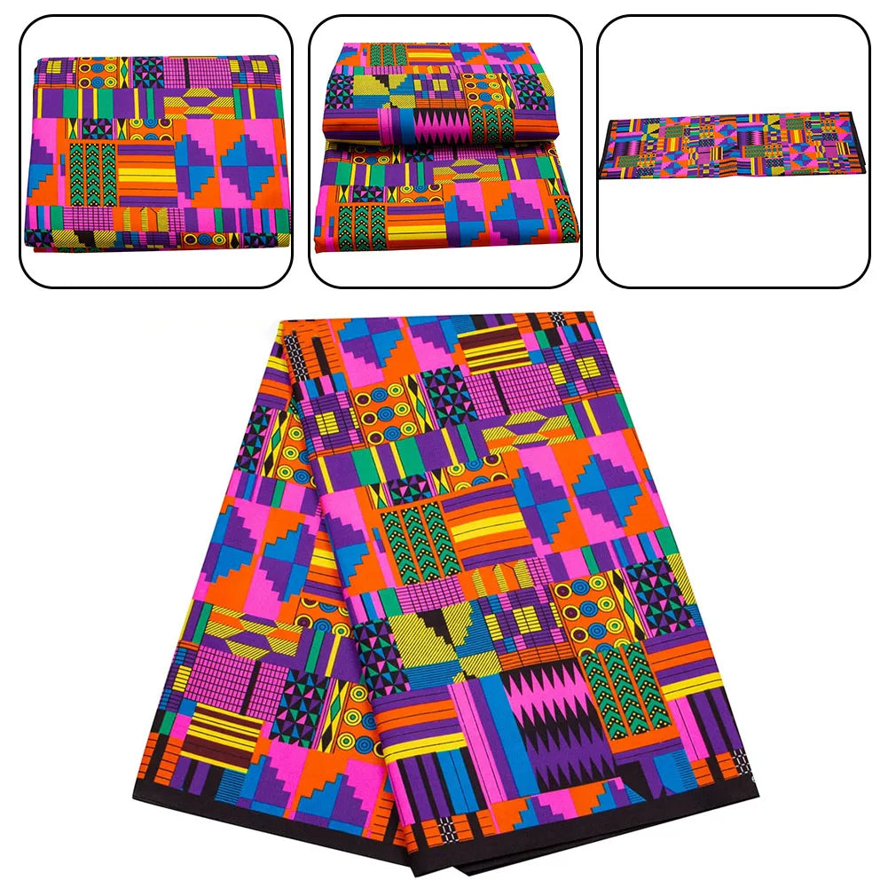 Ankara Prints African Dress Africa Prints Dimensions Handsewing Textile Veritable Wax Fan Pattern Vibrant Ankara Prints