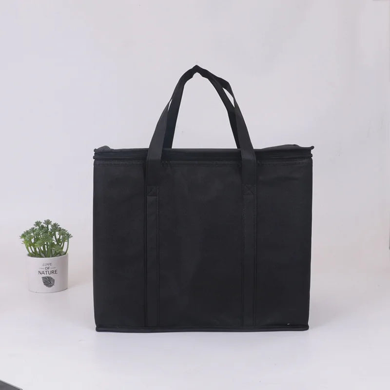 Waterproof Insulated Cooler Bag - Foldable Picnic Thermal Bag for Food & Drink Delivery, Leakproof Lunch Box with Ice Pack