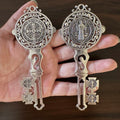 Double Pack Saint Benedict Key Blessing For Protection - Home and Door hanger - Wall Hanger Catholic Gifts - Llave de San Benito