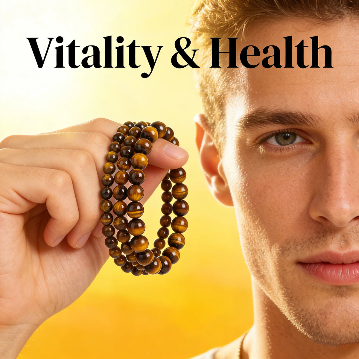 4-14mm Yellow Tiger Eye Stone Beads Stretch Bracelet for Men Women Reiki Natural Stone Jewelry Vitality & Wealth Charm Bracelets