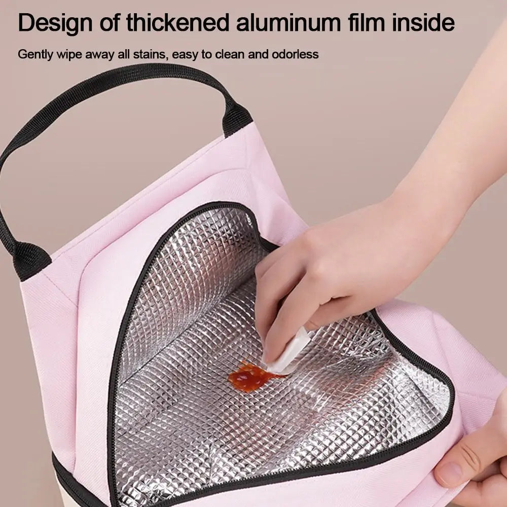 Camping Picnic Bag Lunch Bag Large Capacity Food Drink Storage Women's Casual Handbag Travel Tote Carry Aluminum Foil Tote Bag