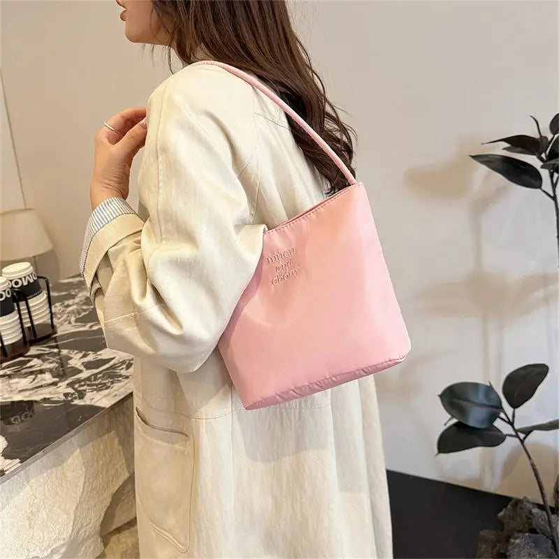 ★▲Women's High Capacity Handbag Underarm Handbag Shoulder Bag Waterproof Embroidered Letters Underarm Bag Tote Bags
