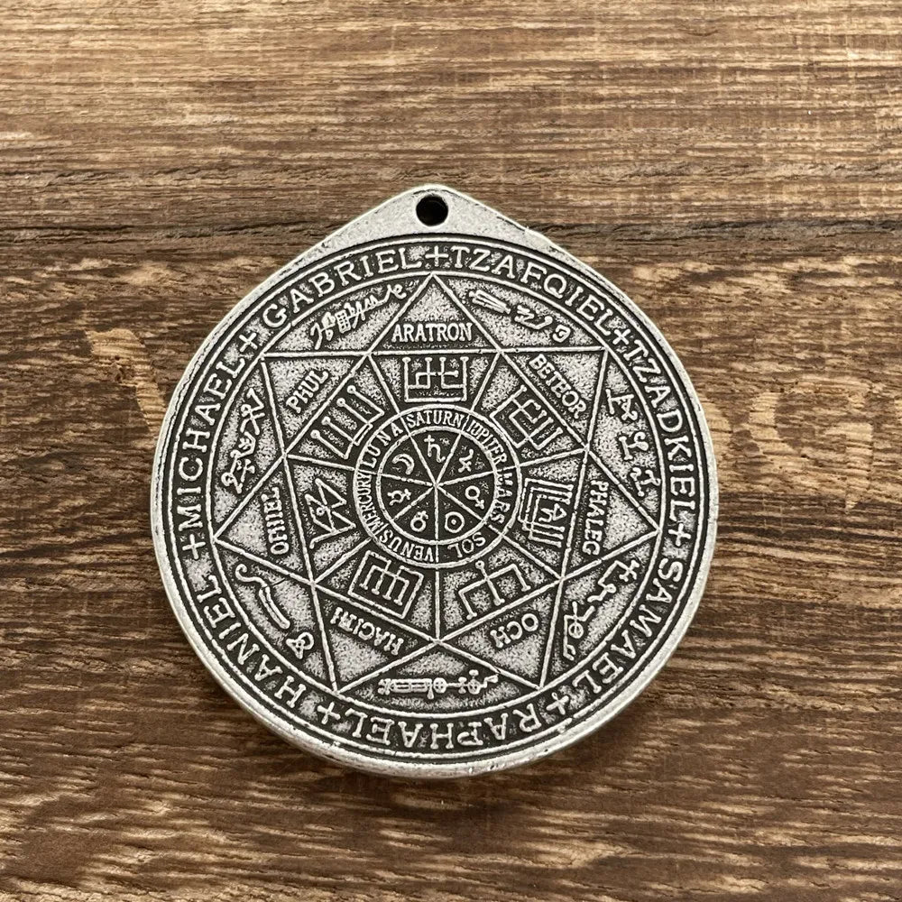 Seal Of Solomon Seven Archangel Saint Michael Sigil Pendant Necklace Men Kabbalah Amulet Talisman
