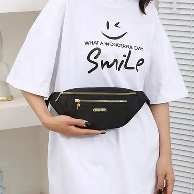 Daily Wear Simple Solid Tone Waist Sling Bag Fashion Unisex Fanny Pack, Practical Layout for Outdoor Leisure and Short Trips