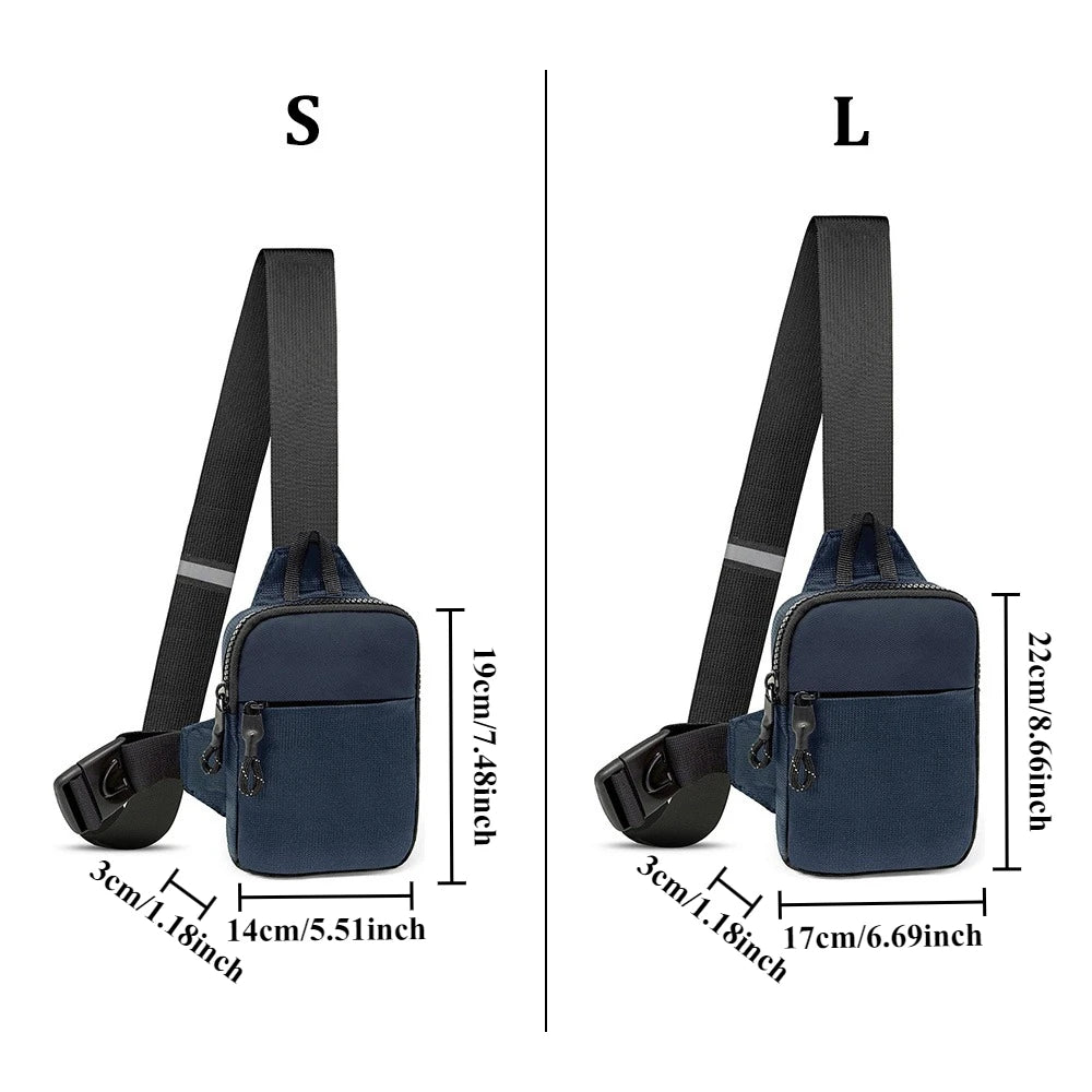 Fashionable Casual Crossbody Bag For Men's, Japanese Street Sports Mini Chest Bag Simple Lightweight Shoulder Bag For Commuting